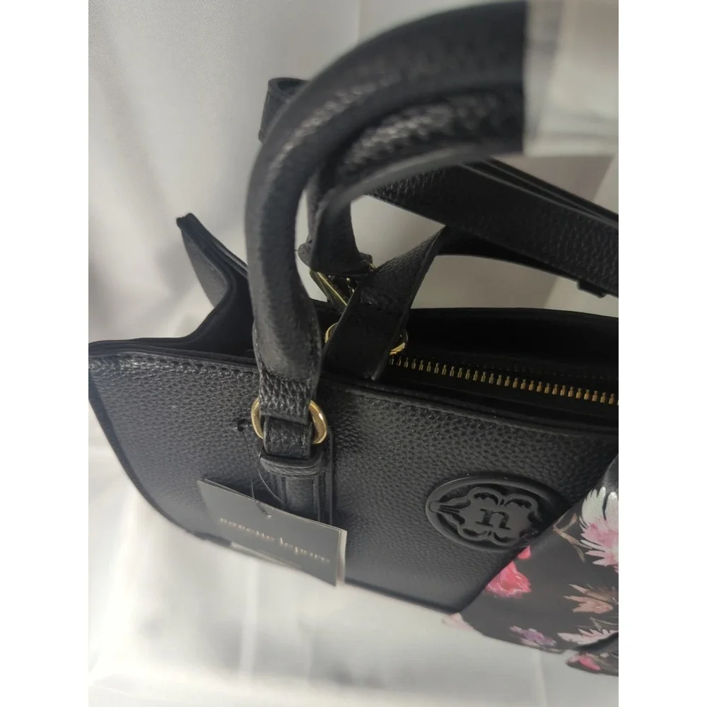 Nanette Lepore Black Madilyn Vegan Leather Satchel NWT